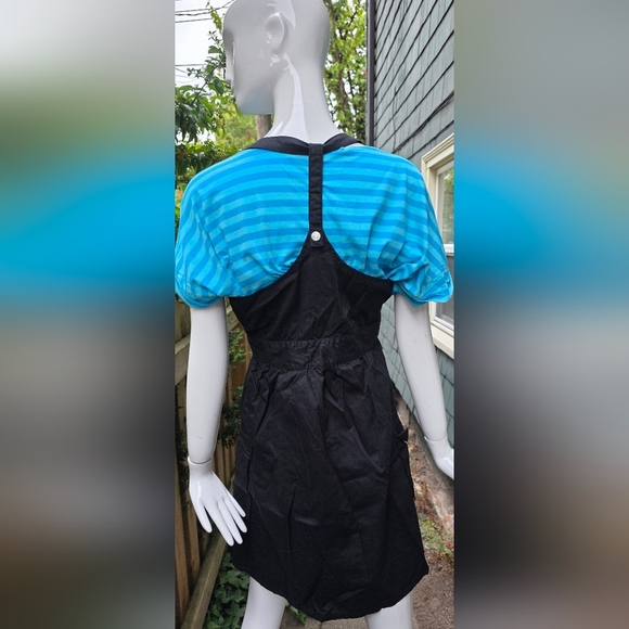 Splitz Black sturdy cotton zip up overall dress with pockets.small - Picture 14 of 14